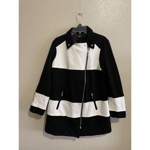 INC LARGE NWT FAUX BLACK & WHITE LININIG ZIP UP JACKET $149